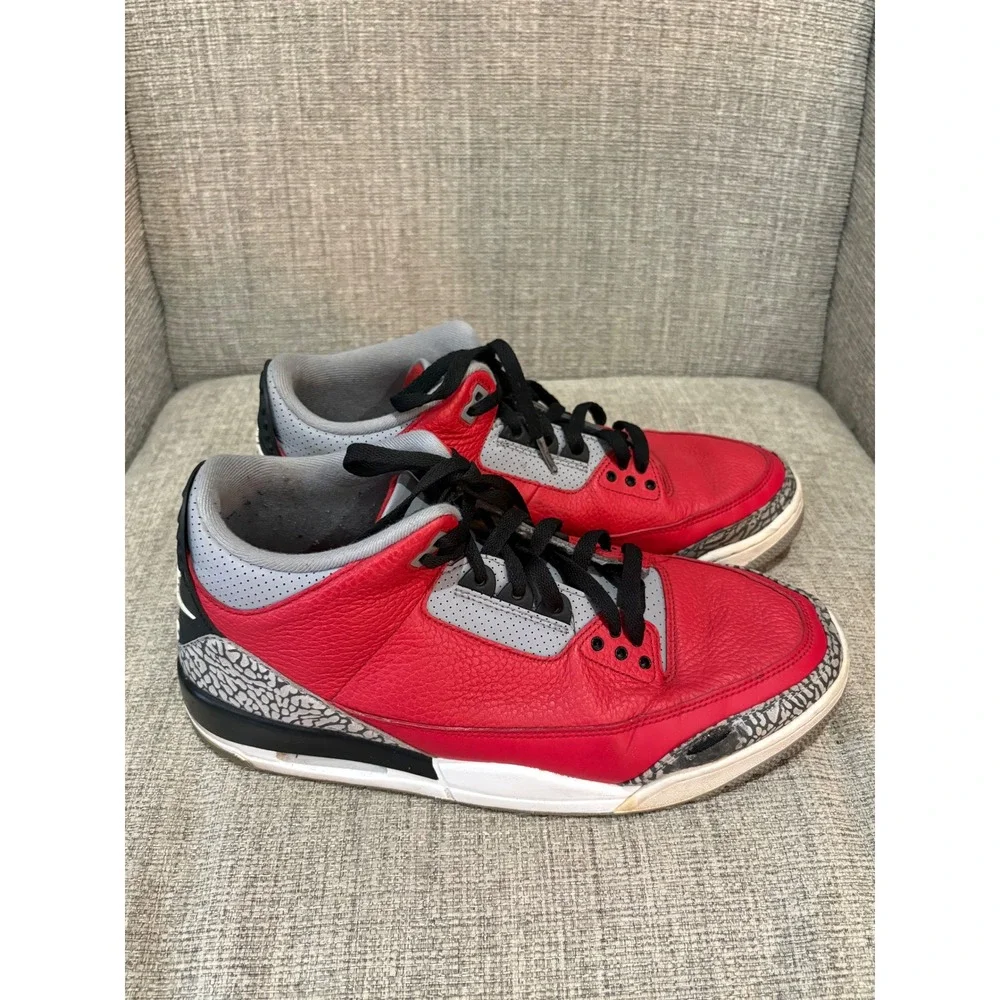 Jordan 3 Retro SE Red Cement Fire Red Elephant Print Mens CK5692-600 Size 12